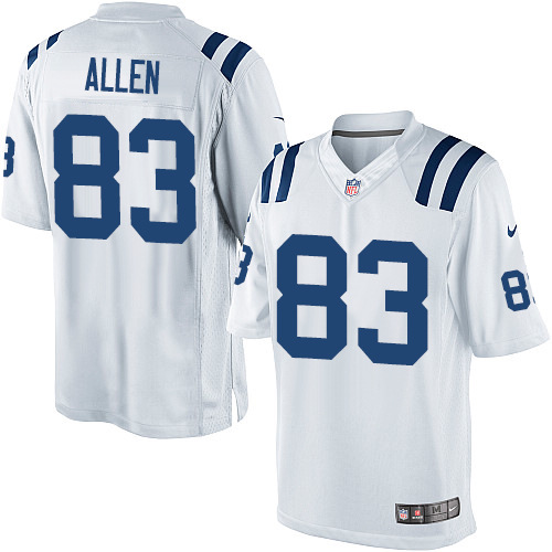 Men's Limited Dwayne Allen Nike Jersey White Road - #83 NFL Indianapolis Colts